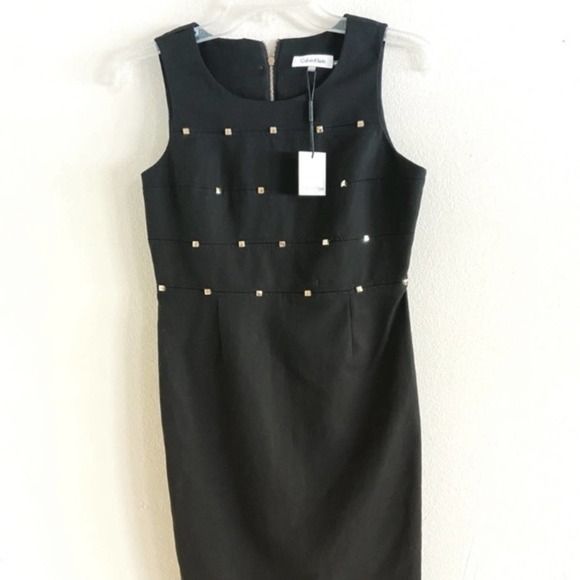 Calvin Klein Dresses & Skirts - Calvin Klein Back Zipper Front Embellished Little Black Dress

Size: 4P